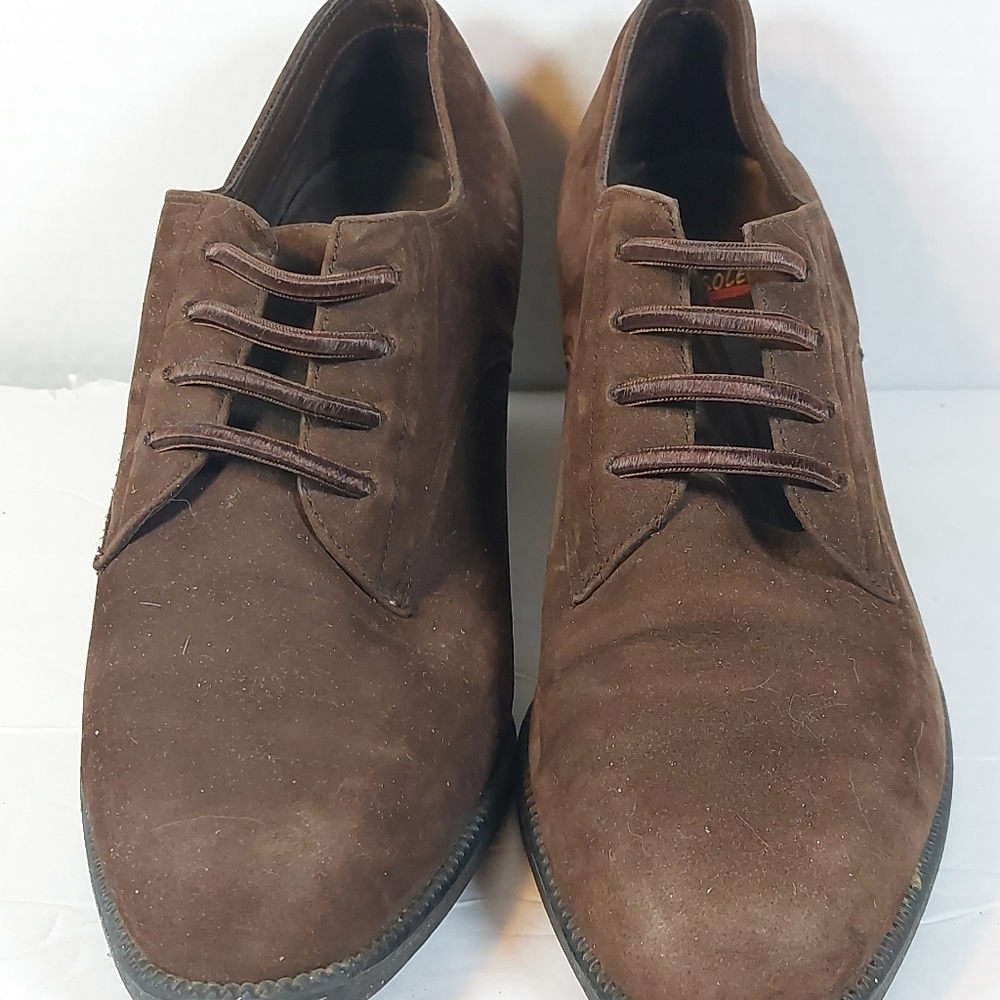 AEROSOLES Brown Suede Heely UN Ankle Boots – Size 7B